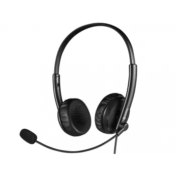 Sandberg 2in1 Office Headset Jack+USB, juhtmega, kontori/kõnekeskuse jaoks, 20 - 20000 Hz, 110 g, kõrvaklapid, must