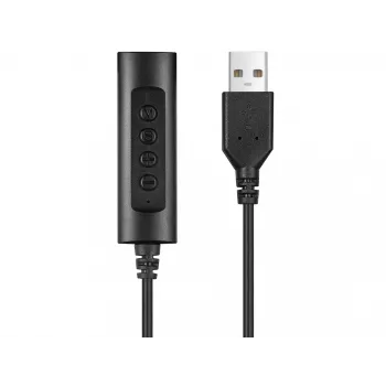 Sandberg 2in1 Office Headset Jack+USB, juhtmega, kontori/kõnekeskuse jaoks, 20 - 20000 Hz, 110 g, kõrvaklapid, must