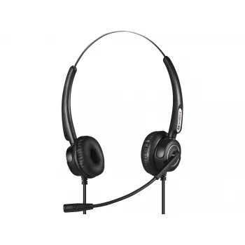 Sandberg USB+RJ9/11 Peakomplekt Pro Stereo, juhtmega, kontor/kõnekeskus, 20–7000 Hz, peakomplekt, must