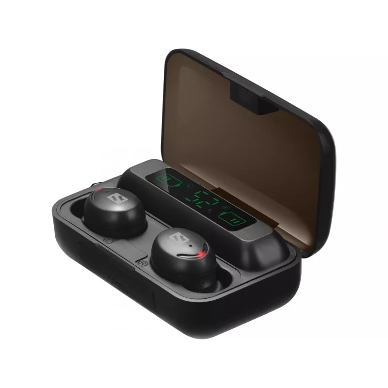 Sandberg Wireless Earbuds + akupank, True Wireless Stereo (TWS), 20 - 20000 Hz, kõned/muusika, peakomplekt, must