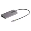 StarTech.com USB-C Multiport-adapter, 4K 60Hz HDMI-video, 3 porti 5Gbps USB-jaotur, 100W Power Delivery läbivool, GbE, 12-tolline/30 cm kaabel, mini reisisadam, sülearvuti dokkimisjaam