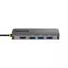 StarTech.com USB-C Multiport-adapter, 4K 60Hz HDMI-video, 3 porti 5Gbps USB-jaotur, 100W Power Delivery läbivool, GbE, 12-tolline/30 cm kaabel, mini reisisadam, sülearvuti dokkimisjaam