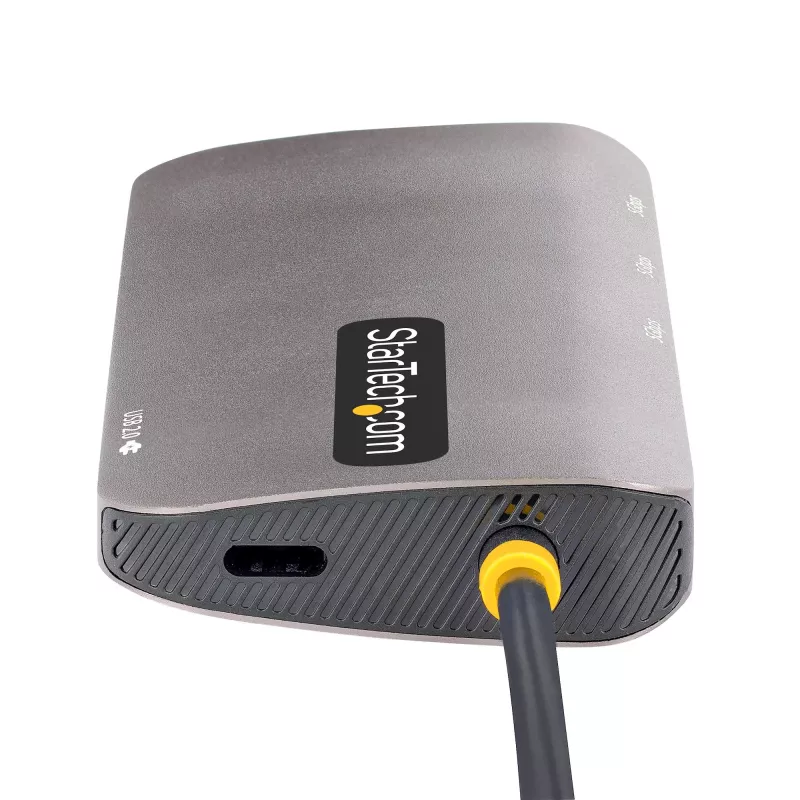 StarTech.com USB-C Multiport-adapter, 4K 60Hz HDMI-video, 3 porti 5Gbps USB-jaotur, 100W Power Delivery läbivool, GbE, 12-tolline/30 cm kaabel, mini reisisadam, sülearvuti dokkimisjaam