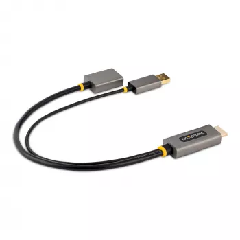 StarTech.com 0,3 m HDMI-DisplayPort adapterkaabel, aktiivne 4K 60 Hz HDMI 2.0 DP 1.2 muundur, HDR, USB siinitoide, HDMI-allikas DisplayPort-kuvarile sülearvutitele/arvutitele