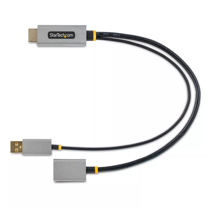 StarTech.com 0,3 m HDMI-DisplayPort adapterkaabel, aktiivne 4K 60 Hz HDMI 2.0 DP 1.2 muundur, HDR, USB siinitoide, HDMI-allikas DisplayPort-kuvarile sülearvutitele/arvutitele