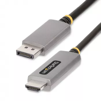 StarTech.com 6ft (2m) DisplayPort-HDMI-adapterkaabel, 8K 60Hz, 4K 144Hz, HDR10, DP 1.4 HDMI 2.1 aktiivvideokonverter, DisplayPort-lauaarvuti HDMI-kuvarile, M/M – DisplayPort-HDMI-juhe