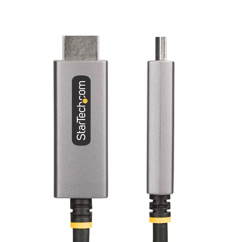 StarTech.com 6ft (2m) DisplayPort-HDMI-adapterkaabel, 8K 60Hz, 4K 144Hz, HDR10, DP 1.4 HDMI 2.1 aktiivvideokonverter, DisplayPort-lauaarvuti HDMI-kuvarile, M/M – DisplayPort-HDMI-juhe