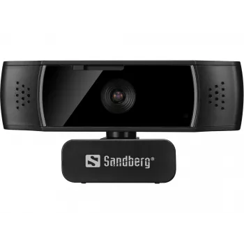 Sandberg USB veebikaamera autofookusega DualMic, 2,07 MP, 1920 x 1080 pikslit, Full HD, 30 kaadrit sekundis, 70°, 70°
