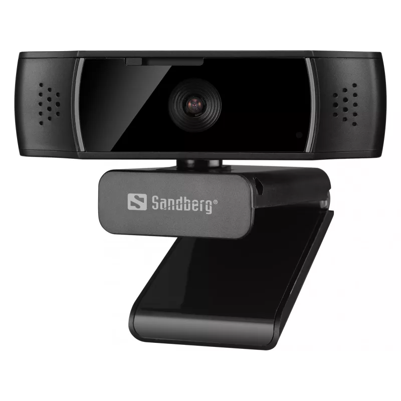 Sandberg USB veebikaamera autofookusega DualMic, 2,07 MP, 1920 x 1080 pikslit, Full HD, 30 kaadrit sekundis, 70°, 70°