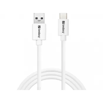 Sandberg USB-C 3.1 USB-A 3.0 1M, 1 m, USB A, USB C, USB 3.2 Gen 1 (3.1 Gen 1), Male/Male, Valge