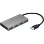 Sandberg USB-C kuni 4 x USB 3.0 taskujaotur, USB 3.2 Gen 1 (3.1 Gen 1) Type-C, USB 3.2 Gen 1 (3.1 Gen 1) Type-A, valge, alumiinium, RoHS, Windows 10, Windows 7, Windows 8