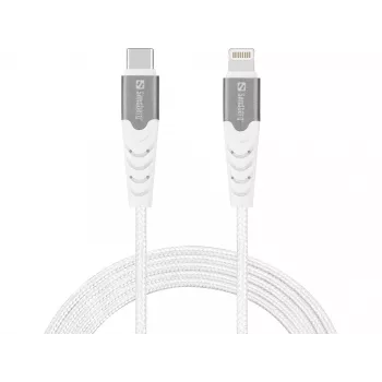 Sandberg USB-C PD to Lightning MFI 1M PRO, 1 m, Lightning, USB C, isane, isane, valge