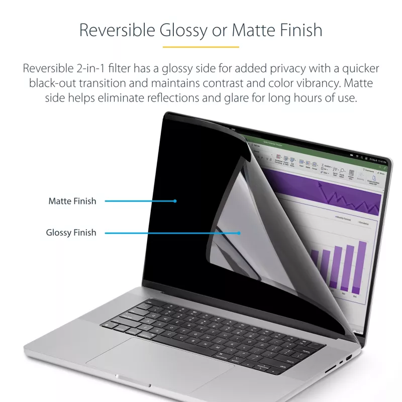 StarTech.com 13-tollise MacBook Air M2/M3 sülearvuti privaatsusekraan, eemaldatav ja pööratav peegeldusvastane privaatsusfilter, magnetiline sülearvuti ekraanikaitse sinivalguse vähendamisega kuni 51%