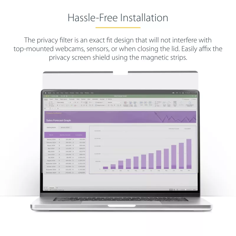 StarTech.com 13-tollise MacBook Air M2/M3 sülearvuti privaatsusekraan, eemaldatav ja pööratav peegeldusvastane privaatsusfilter, magnetiline sülearvuti ekraanikaitse sinivalguse vähendamisega kuni 51%