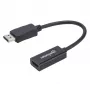 Manhattan DisplayPort 1.1 HDMI-adapterkaabel, 1080p@60Hz, isane → emane, must, kaabel 15 cm, DP riiviga, mitte kahesuunaline, kolmeaastane garantii, samaväärne tootega DP2HDMI