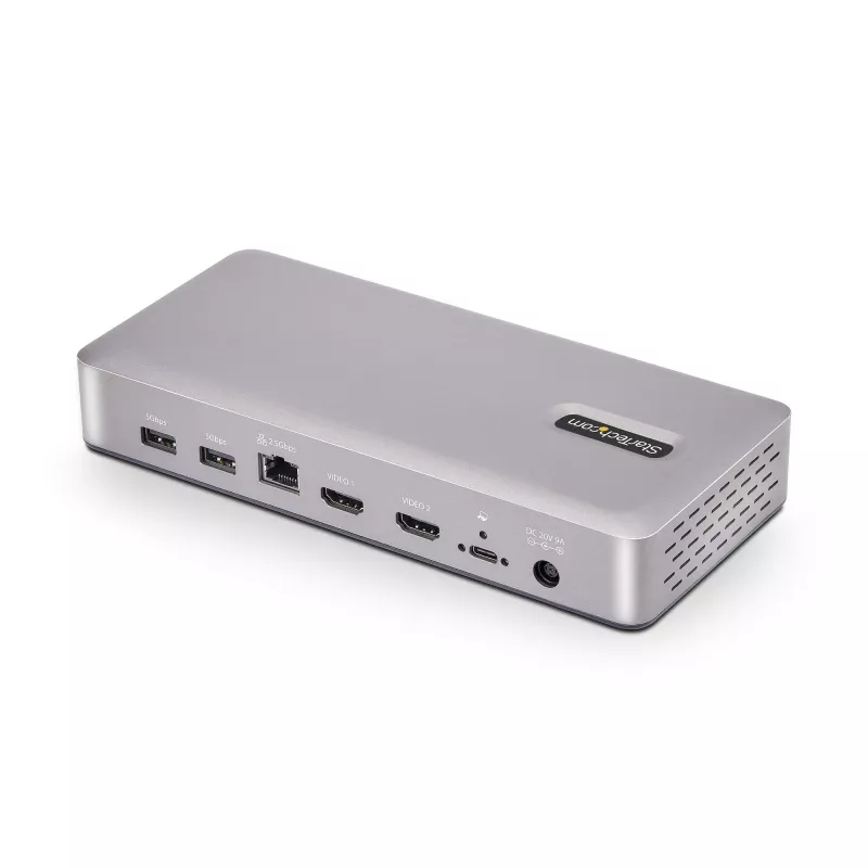 StarTech.com kahe monitoriga USB4 dokkimisjaam, kaks 4K 120 Hz või üks 8K 60 Hz HDMI, 100 W sülearvuti laadimine, 2.5GbE, USB-C mitme monitoriga dokk, draiverivaba