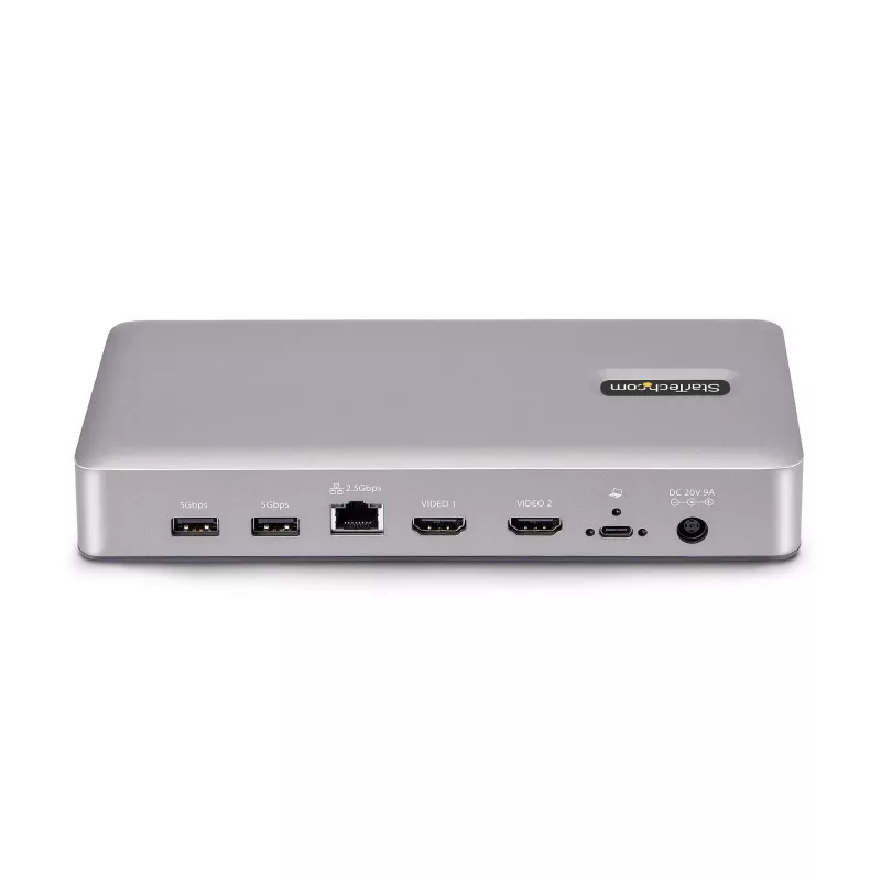 StarTech.com kahe monitoriga USB4 dokkimisjaam, kaks 4K 120 Hz või üks 8K 60 Hz HDMI, 100 W sülearvuti laadimine, 2.5GbE, USB-C mitme monitoriga dokk, draiverivaba