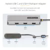 StarTech.com USB-C multipordiadapter koos ühendatud USB-C–USB-A adapteriga, kaks HDMI-d (4K30Hz/1080p60Hz), 3x USB-A 5Gbps, mini-reisidokk, sülearvuti dokkimisjaam, 1,3 jala/40 cm kaabel