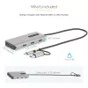 StarTech.com USB-C multipordiadapter koos ühendatud USB-C–USB-A adapteriga, kaks HDMI-d (4K30Hz/1080p60Hz), 3x USB-A 5Gbps, mini-reisidokk, sülearvuti dokkimisjaam, 1,3 jala/40 cm kaabel