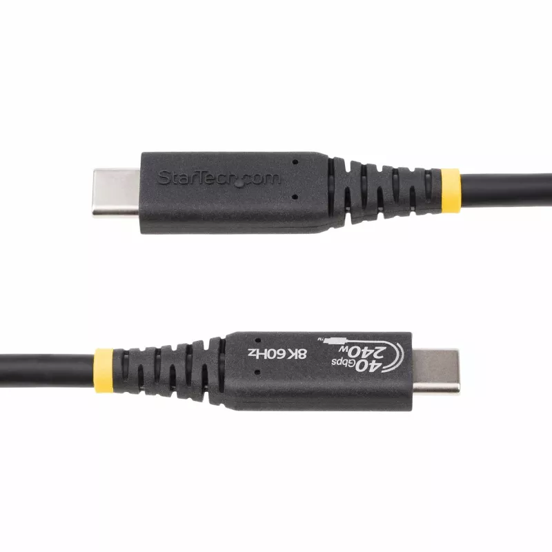 StarTech.com 1 m (3,3 jalga) USB4-kaabel, USB-IF sertifitseeritud USB-C-kaabel, 40 Gbps, 240 W toiteedastus PD 3.1 EPR, 8K 60 Hz, USB USB-C andmeedastuskaabel/juhe, ühildub Thunderbolt/USB 3.2 portidega