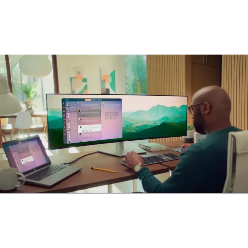 DELL UltraSharp U4924DW arvutimonitor 124.5 cm (49 tolli) 5120 x 1440 pikslit 5K Ultra HD LCD must, hõbedane