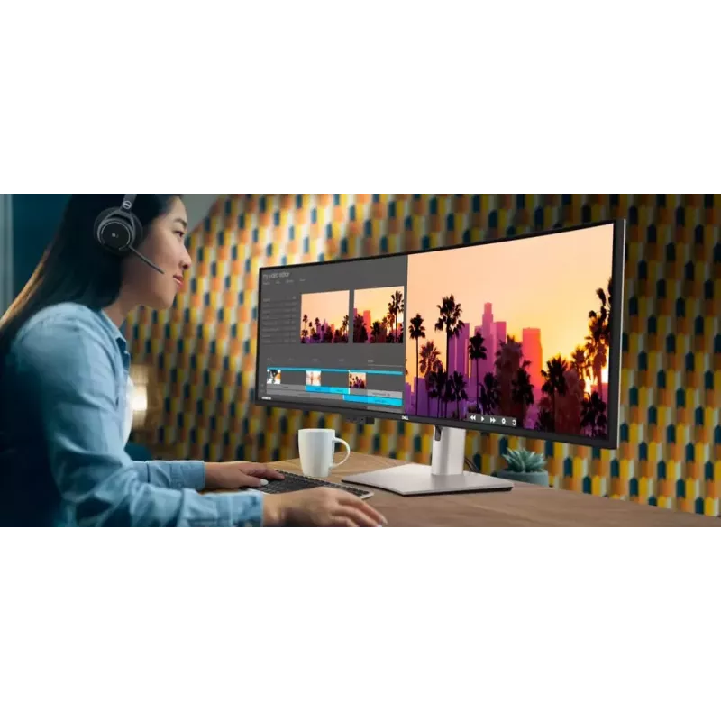 DELL UltraSharp U4924DW arvutimonitor 124.5 cm (49 tolli) 5120 x 1440 pikslit 5K Ultra HD LCD must, hõbedane