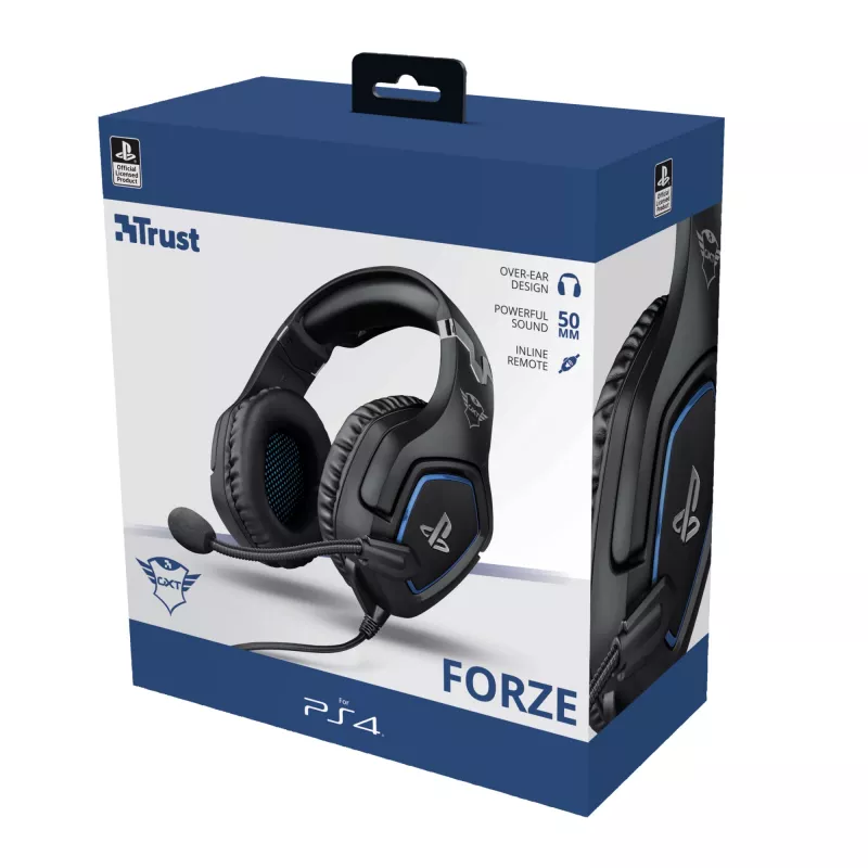 Trust GXT 488 Forze PS4 Peakomplekt Juhtmega Peavõruga Mängimiseks Must
