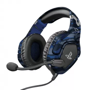 Trust GXT 488 Forze PS4 peakomplekt, juhtmega, peapael, mängimine, must, sinine