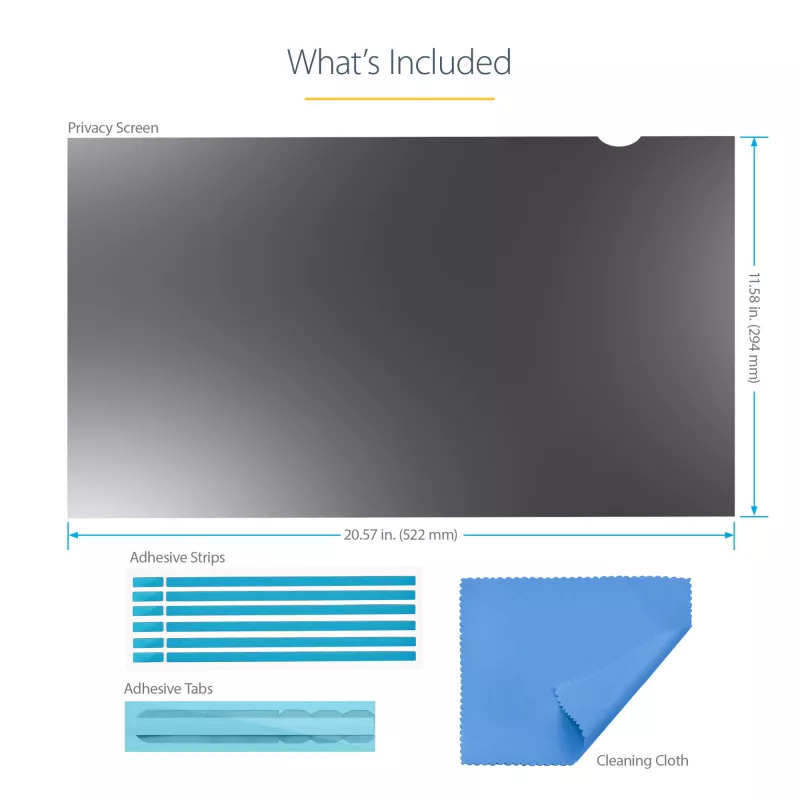 StarTech.com 59,9 cm (23,6 inch) 16:9 arvutimonitori privaatsusfilter, pimestamisvastane privaatsusekraan 51% sinise valguse vähendamisega, monitori ekraanikaitse vaatenurgaga +/- 30°