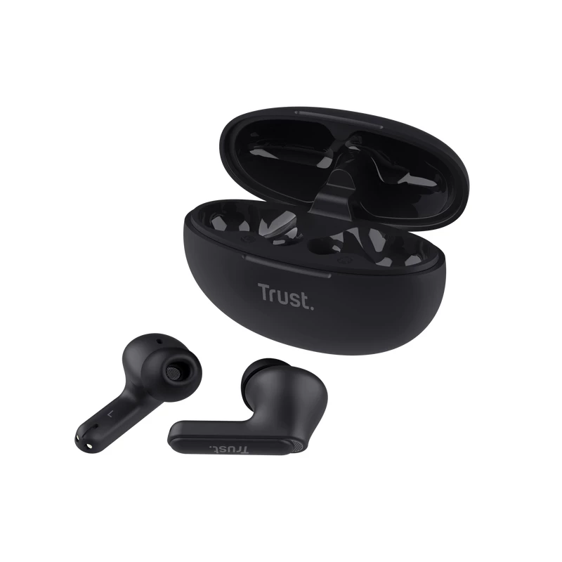 Trust Yavi kõrvaklapid True Wireless Stereo (TWS) kõrvasisesed kõned/muusika USB USB-C Bluetooth must