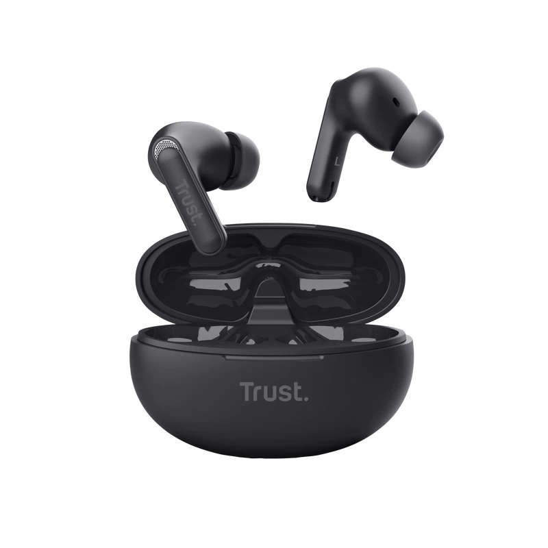 Trust Yavi kõrvaklapid True Wireless Stereo (TWS) kõrvasisesed kõned/muusika USB USB-C Bluetooth must