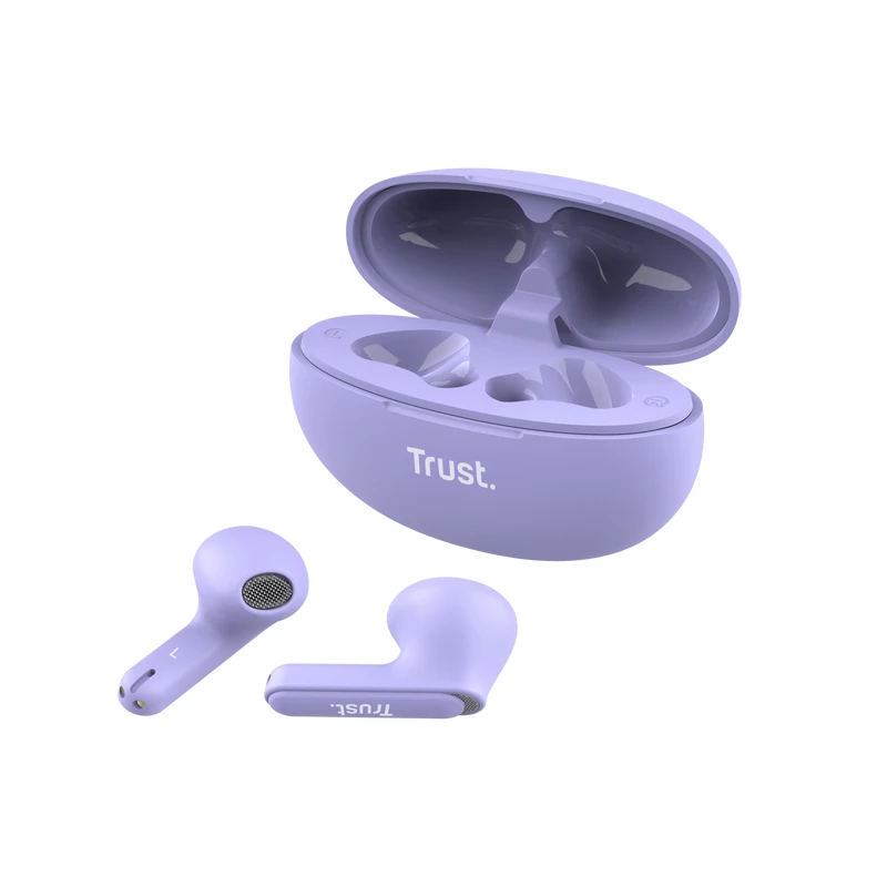 Trust Yavi Peakomplekt True Wireless Stereo (TWS) Kõrvasisene Kõned/Muusika USB USB-C Bluetooth Lilla