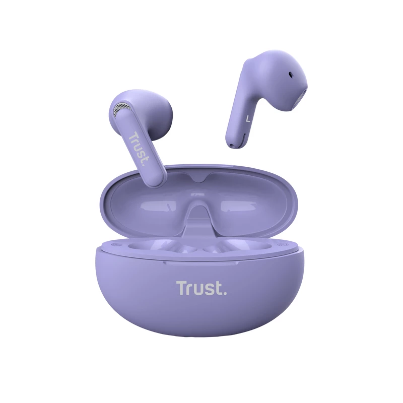 Trust Yavi Peakomplekt True Wireless Stereo (TWS) Kõrvasisene Kõned/Muusika USB USB-C Bluetooth Lilla