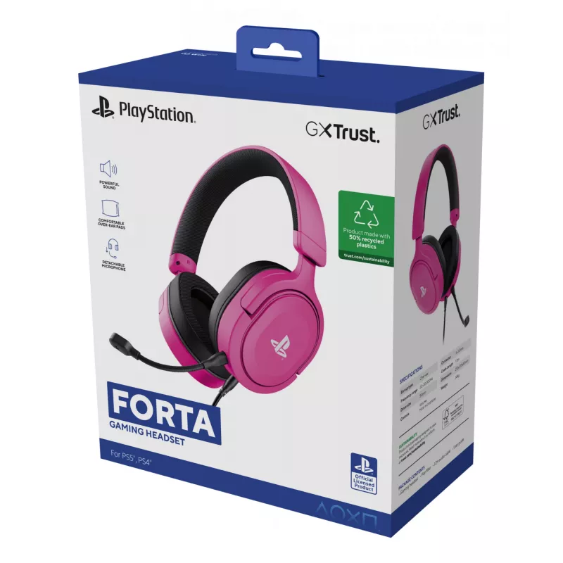 Trust GXT 498P Forta peakomplekt juhtmega peakomplekt mängimiseks roosa
