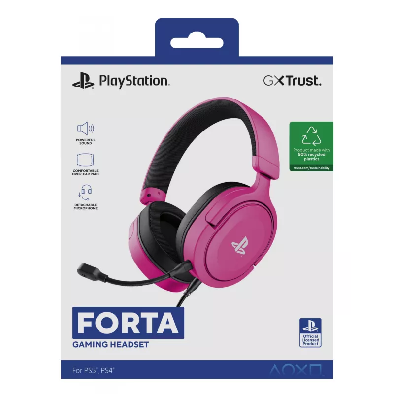 Trust GXT 498P Forta peakomplekt juhtmega peakomplekt mängimiseks roosa