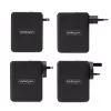 StarTech.com 140W USB-C seinakruvi, 3x USB-C/1x USB-A, PD 3.1 rahvusvaheline GaN toiteadapter MacBookile/Dell XPSile/Inspironile