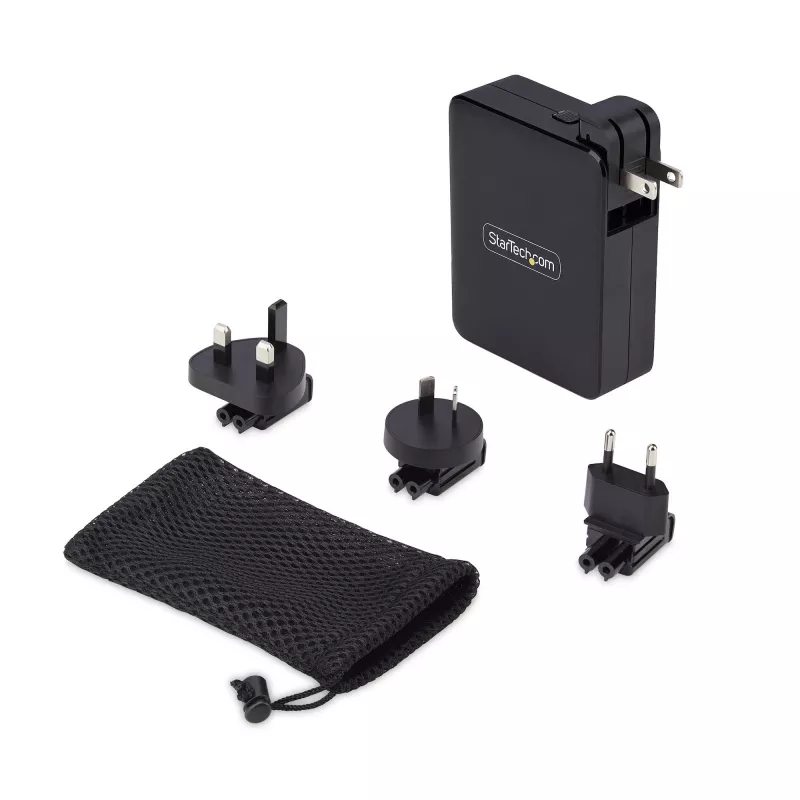StarTech.com 140W USB-C seinakruvi, 3x USB-C/1x USB-A, PD 3.1 rahvusvaheline GaN toiteadapter MacBookile/Dell XPSile/Inspironile