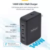 StarTech.com 140W USB-C seinakruvi, 3x USB-C/1x USB-A, PD 3.1 rahvusvaheline GaN toiteadapter MacBookile/Dell XPSile/Inspironile