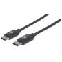 Manhattan USB-C to USB-C kaabel, 3 m, isane-isane, must, 480 Mbps (USB 2.0), Hi-Speed USB, eluaegne garantii, samaväärne tootega USB2CC3M