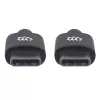 Manhattan USB-C to USB-C kaabel, 3 m, isane-isane, must, 480 Mbps (USB 2.0), Hi-Speed USB, eluaegne garantii, samaväärne tootega USB2CC3M
