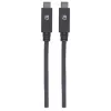 USB-C kaabel Manhattan USB31C5C1M 1 m isane-isane must