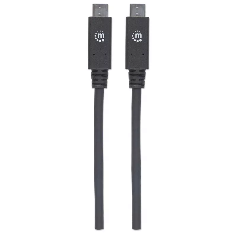 USB-C kaabel Manhattan USB31C5C1M 1 m isane-isane must