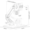 Techly ICA-LCD 35TS monitor mount / stand 81.3 cm (32 inch) Desk Must