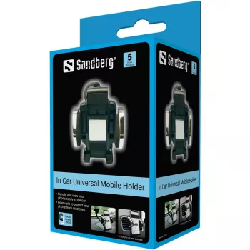 Sandberg In Car Universal Mobile Holder, mobiiltelefon/nutitelefon, passiivne hoidik, auto, must