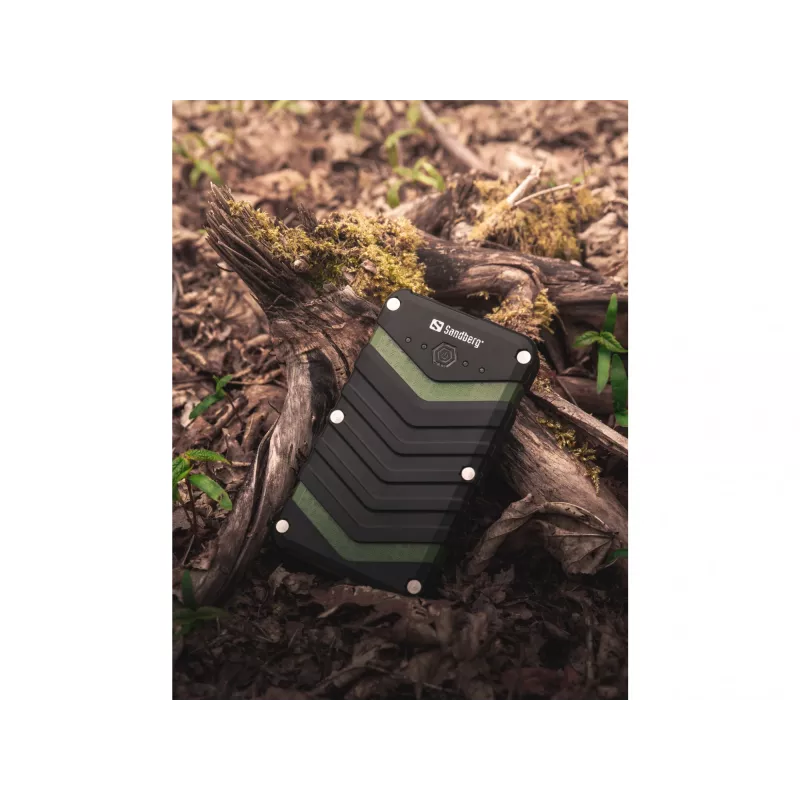 Sandberg Survivor akupank 20000, 20000 mAh, liitiumioon (Li-Ion), must, roheline