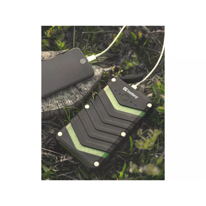Sandberg Survivor akupank 20000, 20000 mAh, liitiumioon (Li-Ion), must, roheline