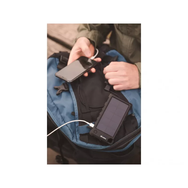 Sandberg Outdoor Solar Powerbank 10000, 10000 mAh, must