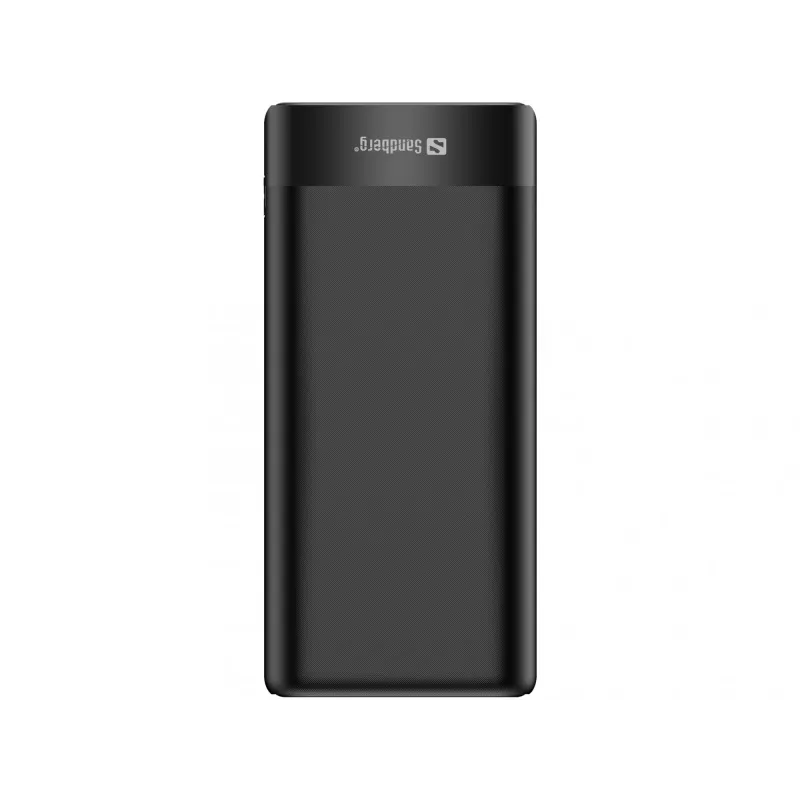 Sandbergi akupank 20000 PD65W+2xQC3.0, 20000 mAh, liitium-ioon (Li-Ion), Quick Charge 3.0, 65 W, must