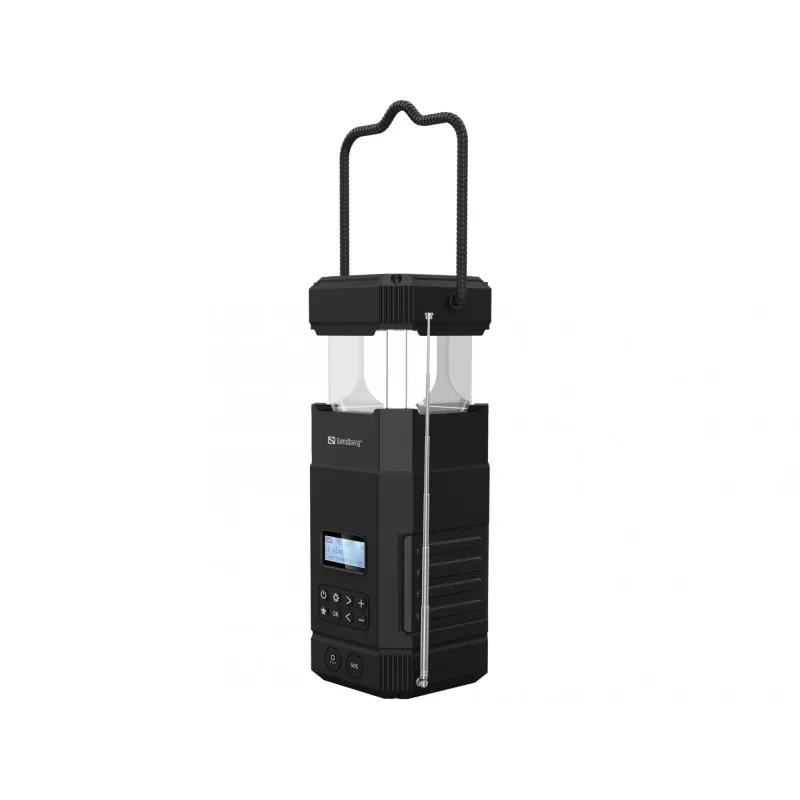 Sandberg Survivor Lantern All-in1 10000, patareitoitel matkalatern, must, IPX5, LED, USB C, aku