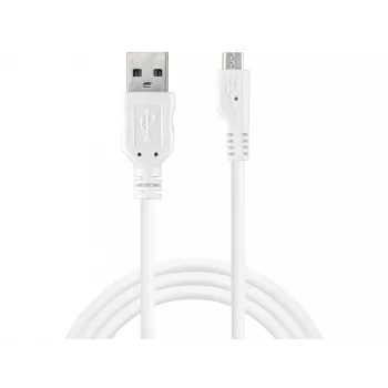 Sandberg USB-AMicroUSB laadimiskaabel 1 m, 1 m, USB A, Micro-USB B, USB 2.0, isane/isane, valge